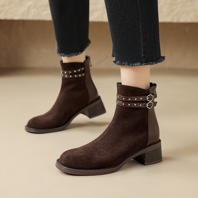 Women's Suede Ankle Boots - VibreMode