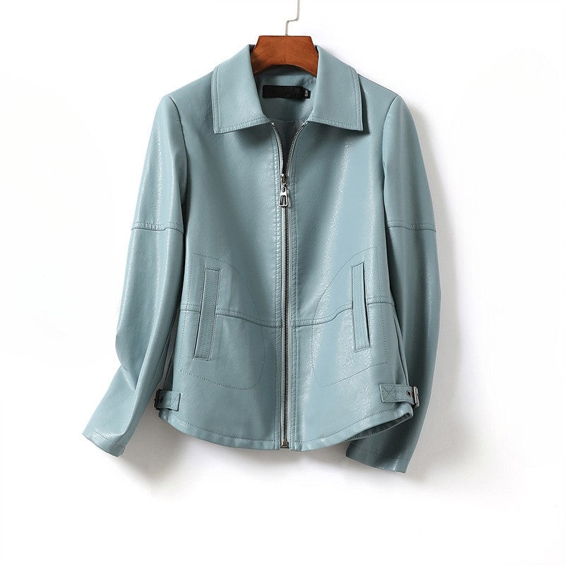 Vespa Men's Sheepskin Leather Biker Jacket - VibreMode