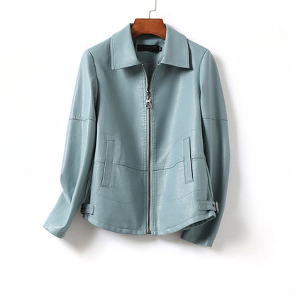 Vespa Men's Sheepskin Leather Biker Jacket - VibreMode