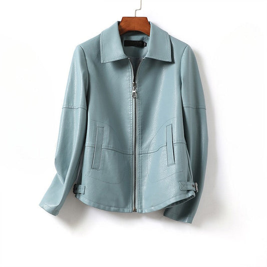 Vespa Men's Sheepskin Leather Biker Jacket - VibreMode
