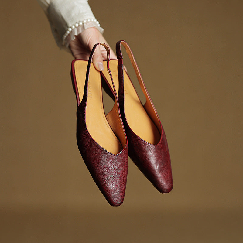 Authentic Leather High Heel Sandals