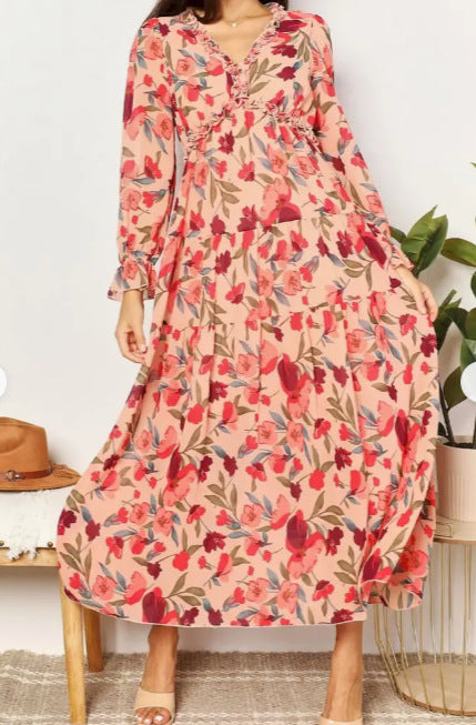 Beautiful Floral Floor Length Maxi Dress