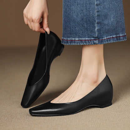 Real Leather Comfort Flat Shoes