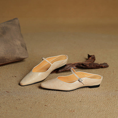 Authentic Soft Leather Mule Shoes