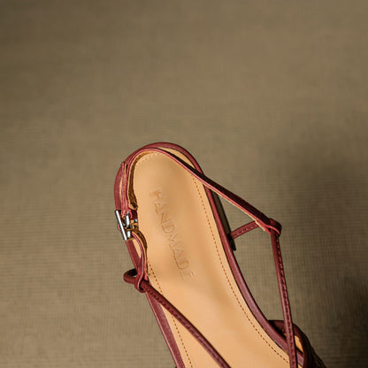 Real Leather Classic Slingback Shoes