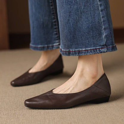 Real Leather Ballet Shoes