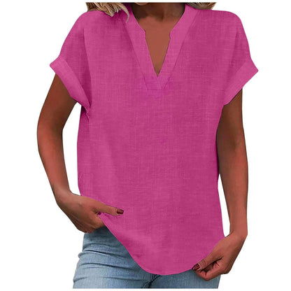 Casual V Neck Women's Blouse
