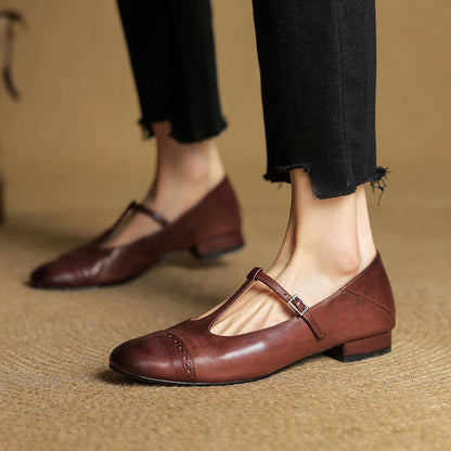 Authentic Real Leather Flat Shoes