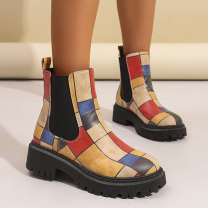 Allegra Women's Geometric Chelsea Boots - VibreMode