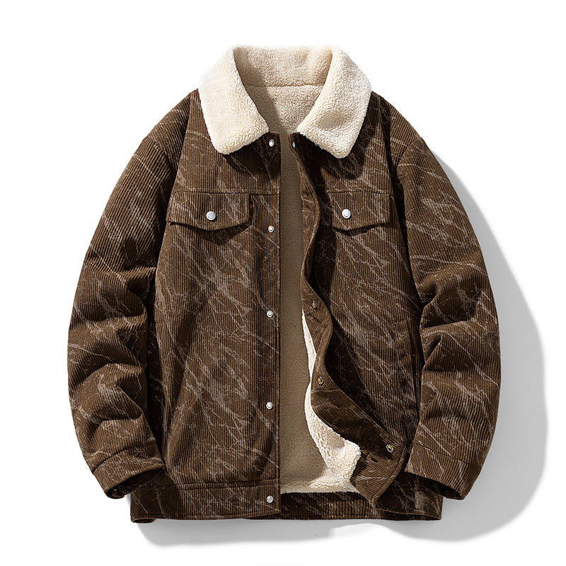 Carson Men's Sherpa Corduroy Jacket - VibreMode