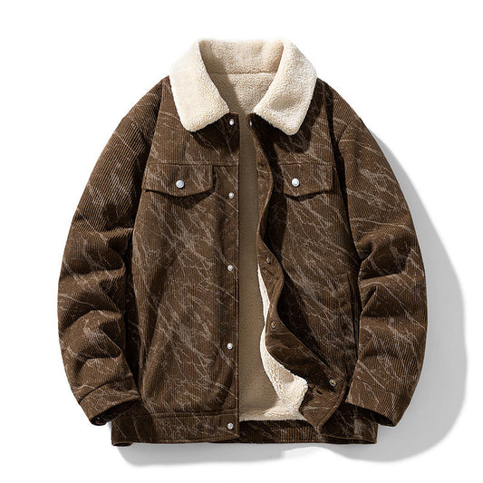 Carson Men's Sherpa Corduroy Jacket - VibreMode