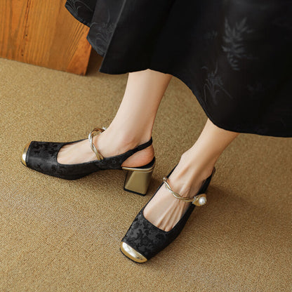 Comfortable Low Heel Slingbacks