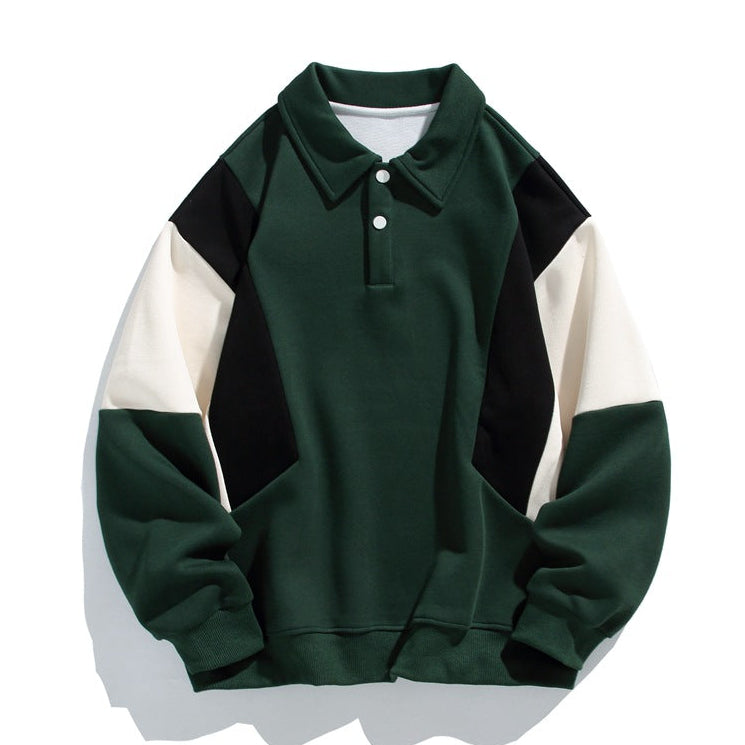 Men's Cotton Polo Sweatshirt - VibreMode