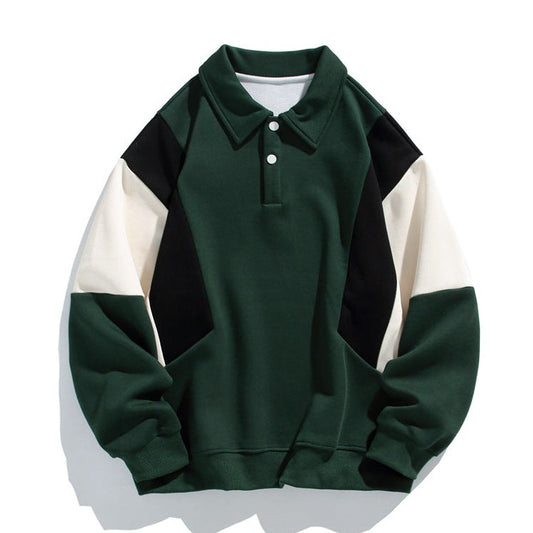 Men's Cotton Polo Sweatshirt - VibreMode