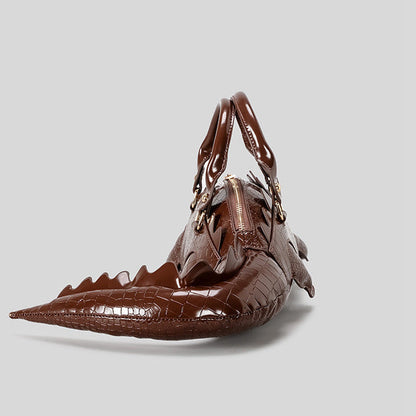Genuine Alligator Style Leather Handbag