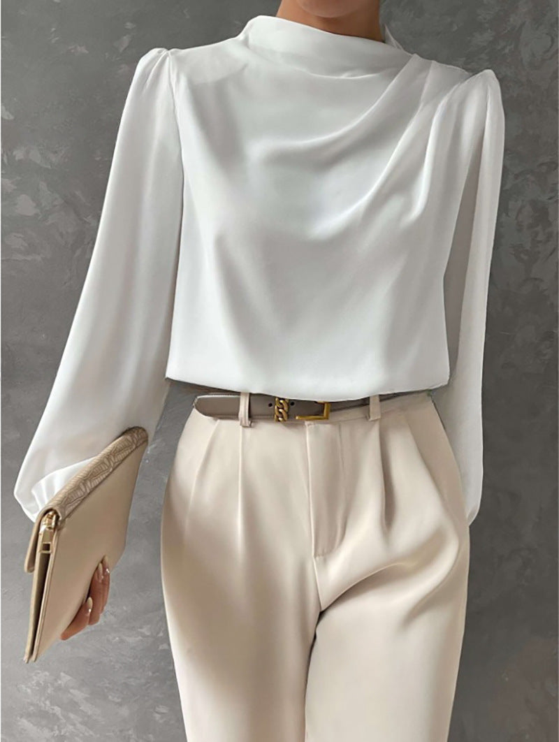 Fashionable Ladies Spring Crew Neck Shirt Top