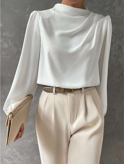 Fashionable Ladies Spring Crew Neck Shirt Top