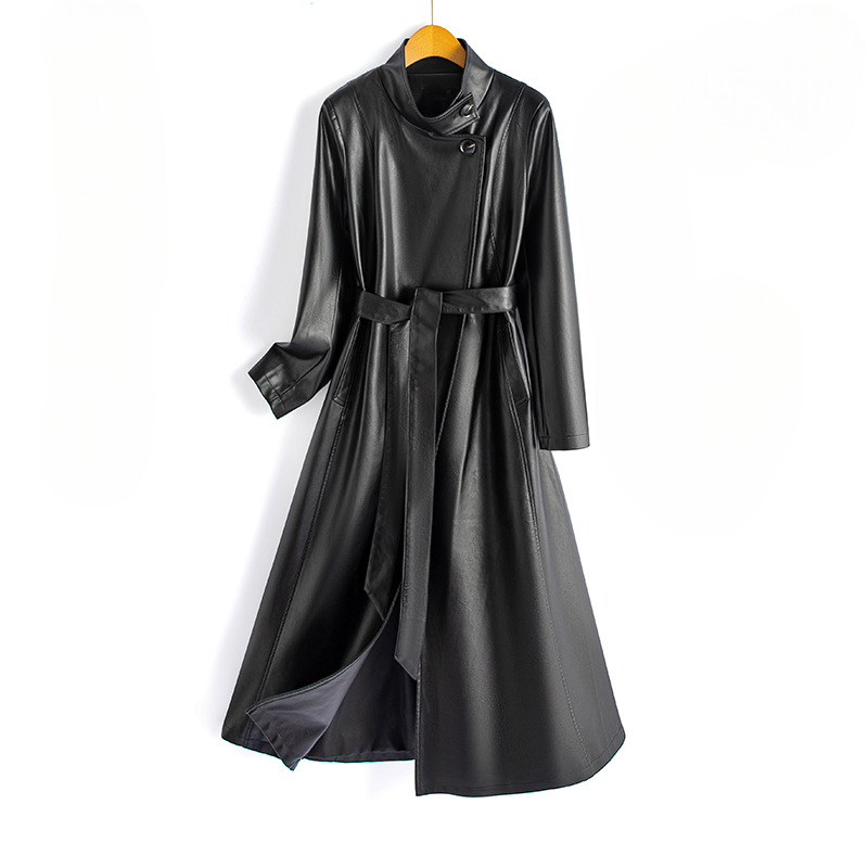 Claire Leather Wrap Coat - Jack Hafford