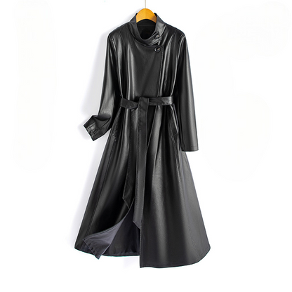 Claire Leather Wrap Coat - Jack Hafford