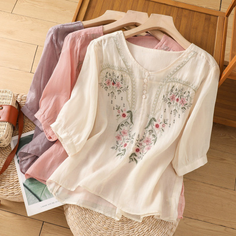 Casual Floral Women's Blouse - VibreMode