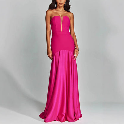 Women's Strapless Evening Gown Slim Fit