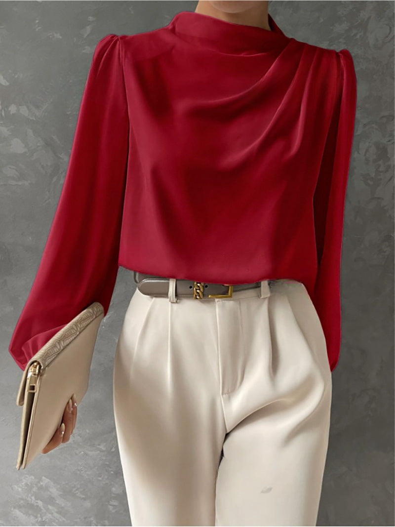 Fashionable Ladies Spring Crew Neck Shirt Top