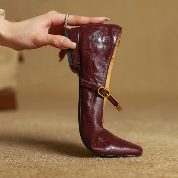 Luxury Red Leather High Heels