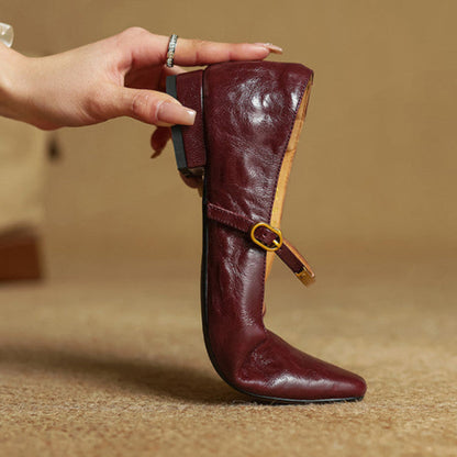 Luxury Red Leather High Heels