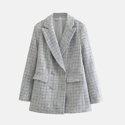 Women's Tweed Blazer Timeless Elegant - VibreMode