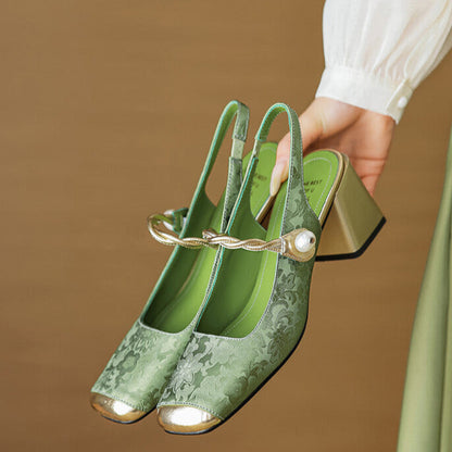 Comfortable Low Heel Slingbacks