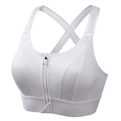 Soft and Supportive Zip Front Sports Bra