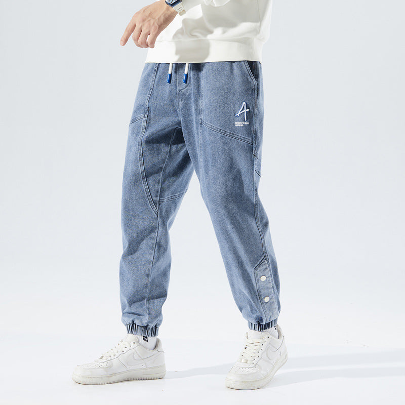 Dark Blue Faded Jogger Pants