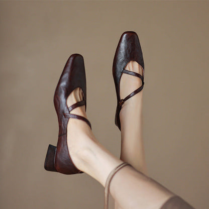 Premium Real Leather High Heels