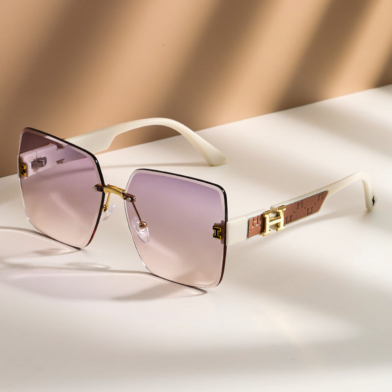 Large Frameless Sunglasses
