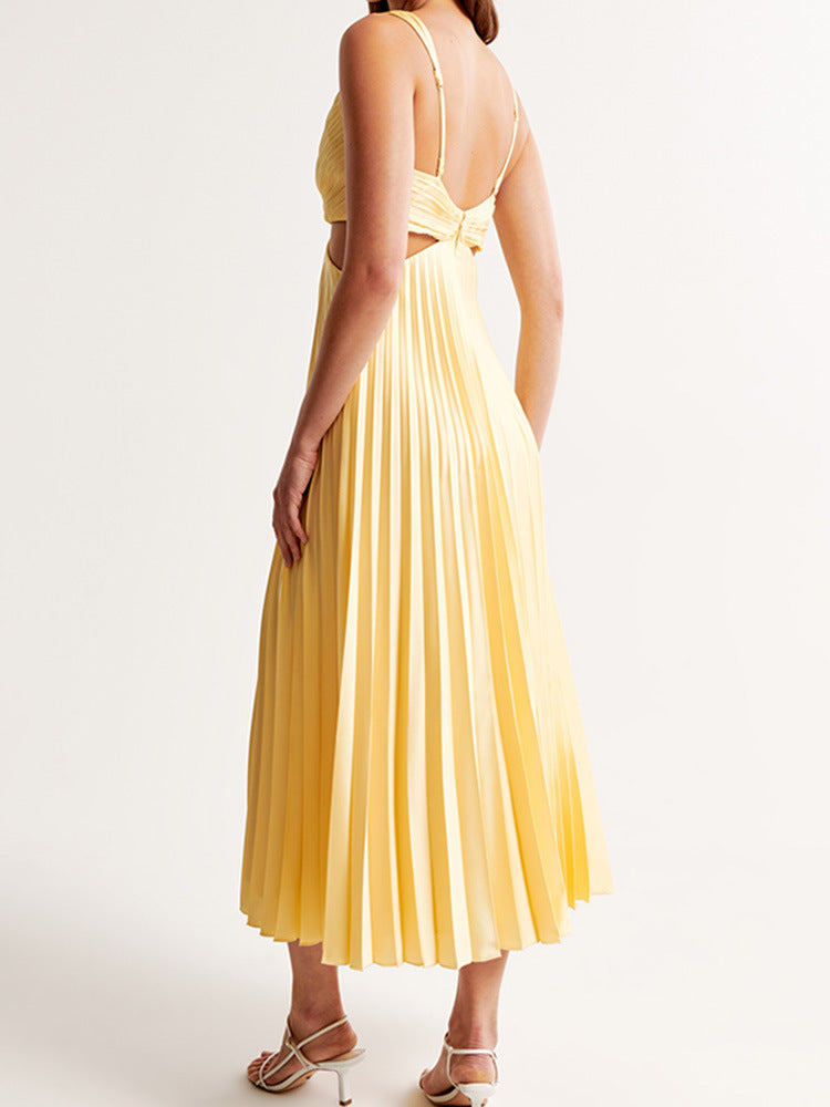 Elegant V-Neck Floor Length Evening Dress for Women
