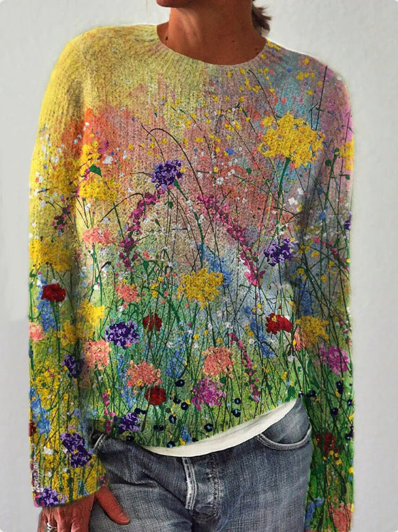 Women's Floral Embroidered Sweater