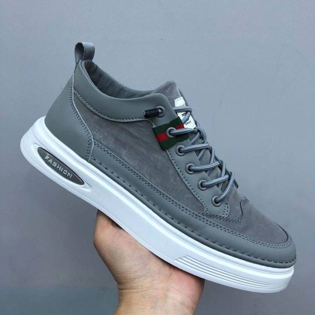 Men's Low- Sneakers Lace-Up Non-Slip Black - VibreMode