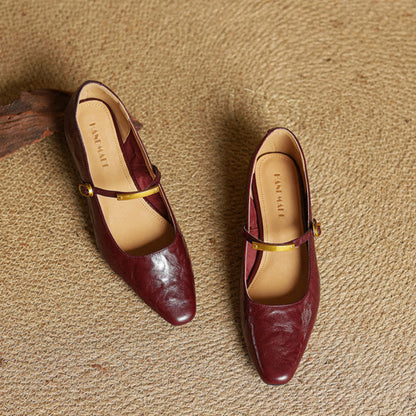 Luxury Red Leather High Heels