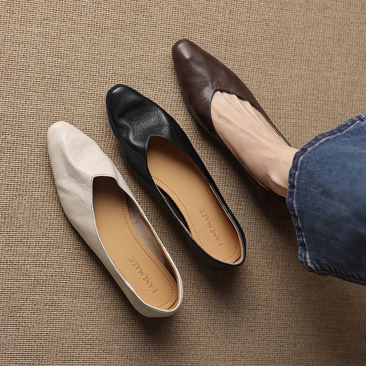 Real Leather Ballet Shoes
