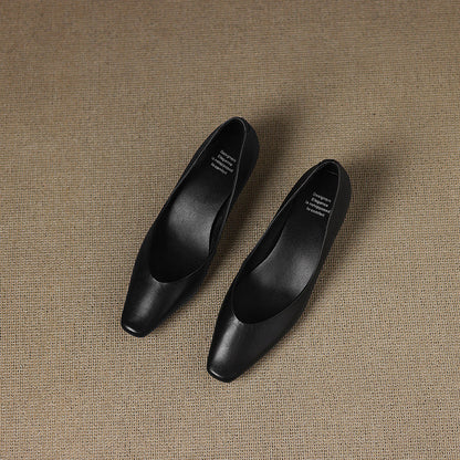 Real Leather Comfort Flat Shoes