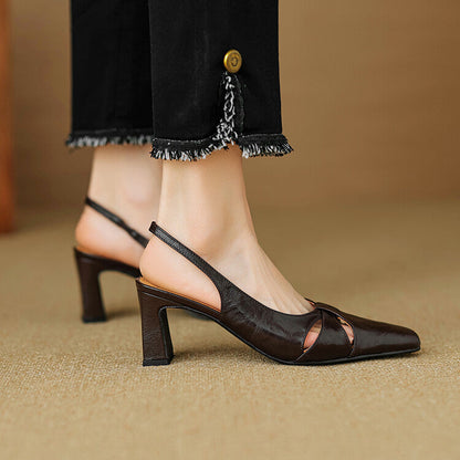 Authentic Leather Mule Shoes