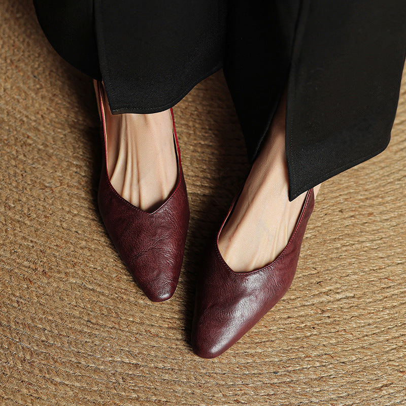 Authentic Leather High Heel Sandals