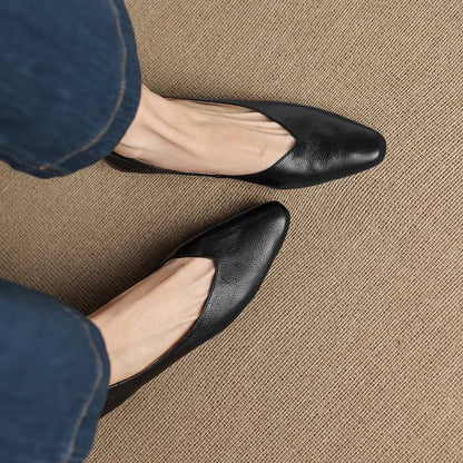 Real Leather Ballet Shoes