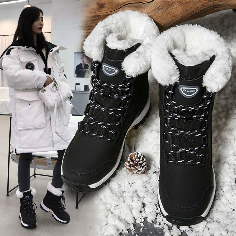 Warm Waterproof Insulated Snow Boots - Pink