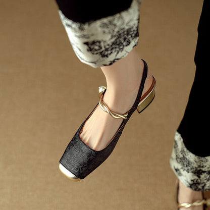 Luxury High Heel Leather Shoes