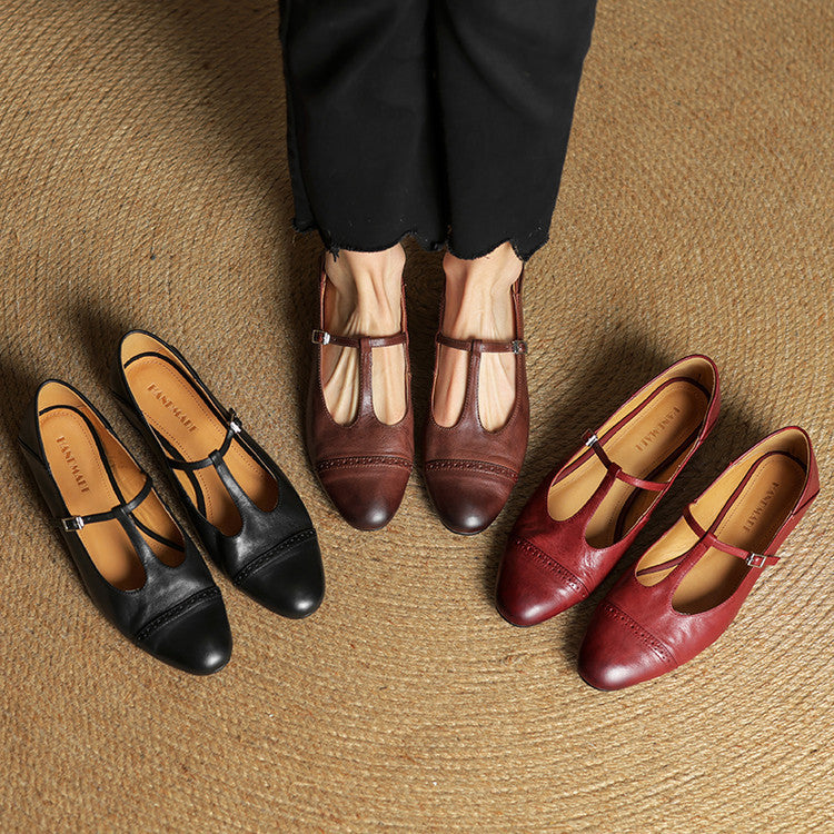Authentic Real Leather Flat Shoes