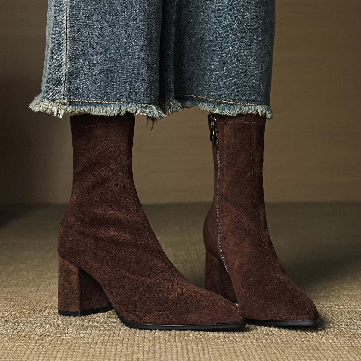 Luxurious Soft Suede Ankle Boots - VibreMode