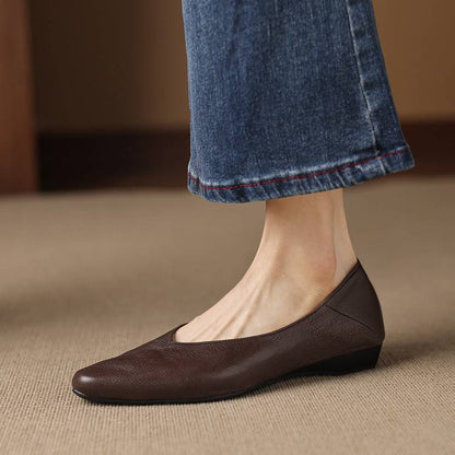 Real Leather Ballet Shoes