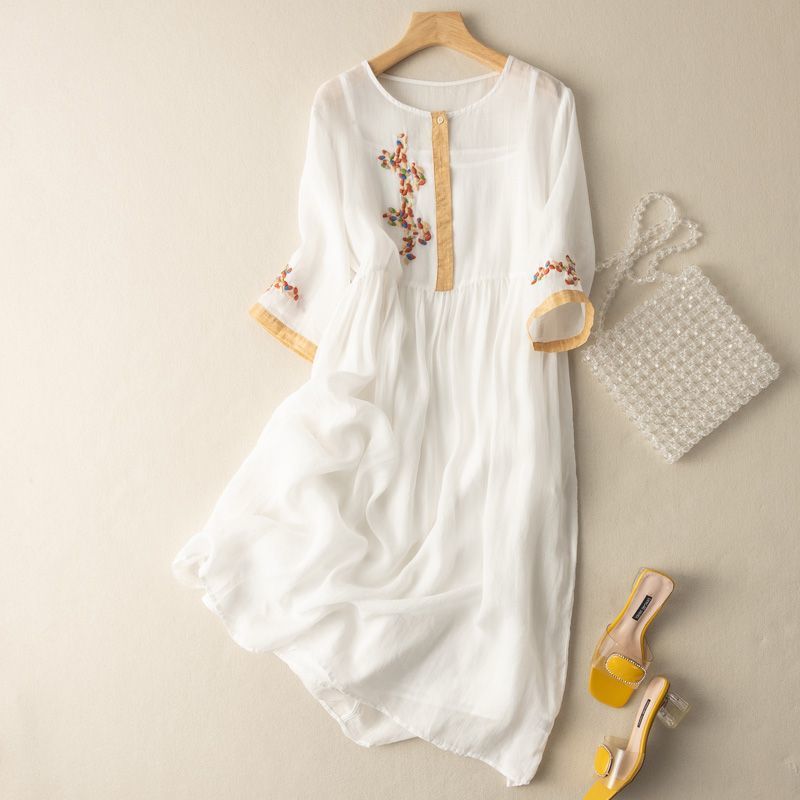 Women's Relaxed Midi Dress Patterned
