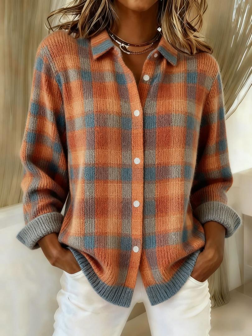 Checkered Women's Blouse - VibreMode